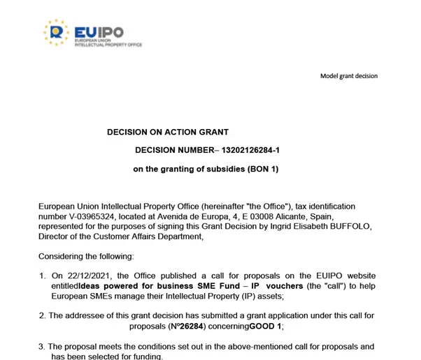 Decision on Action Grant