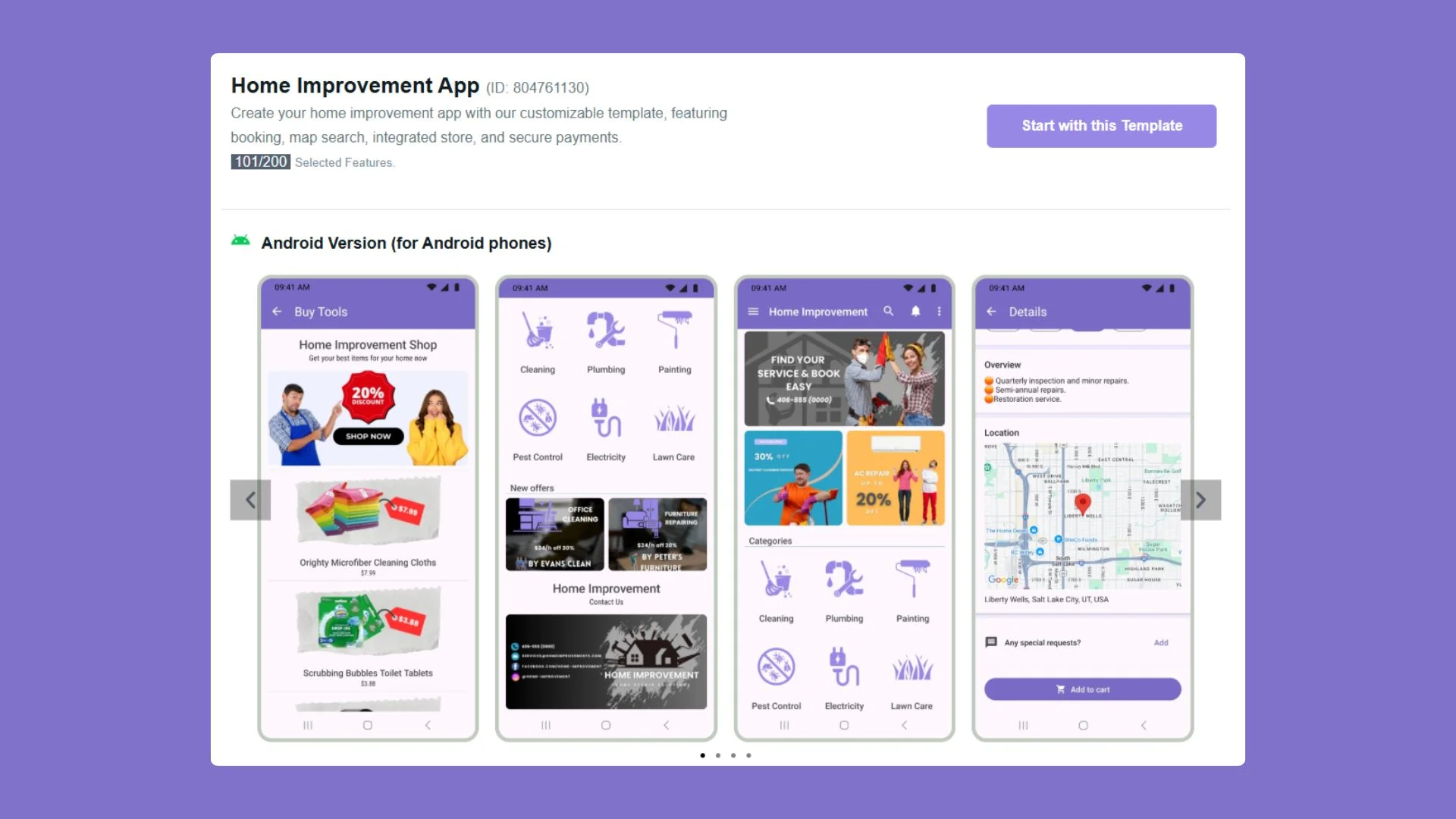 Pre-Made Home Improvement App Templates
