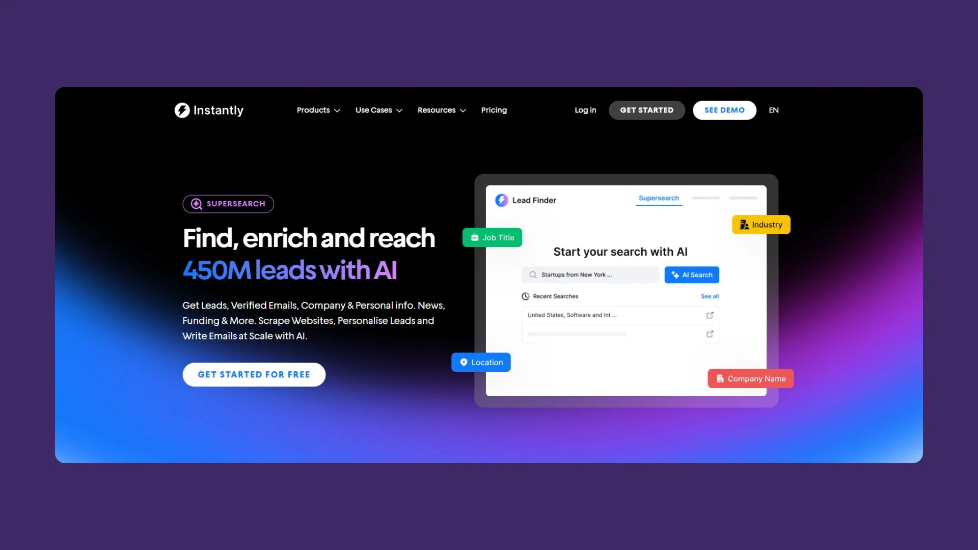 Instantly Supersearch